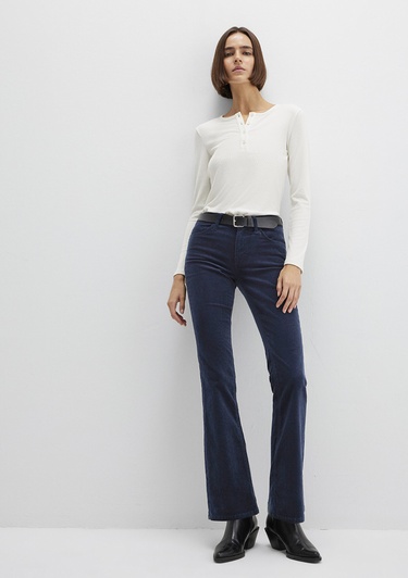  Mavi Molly Lacivert Kadife Pantolon 1013682993