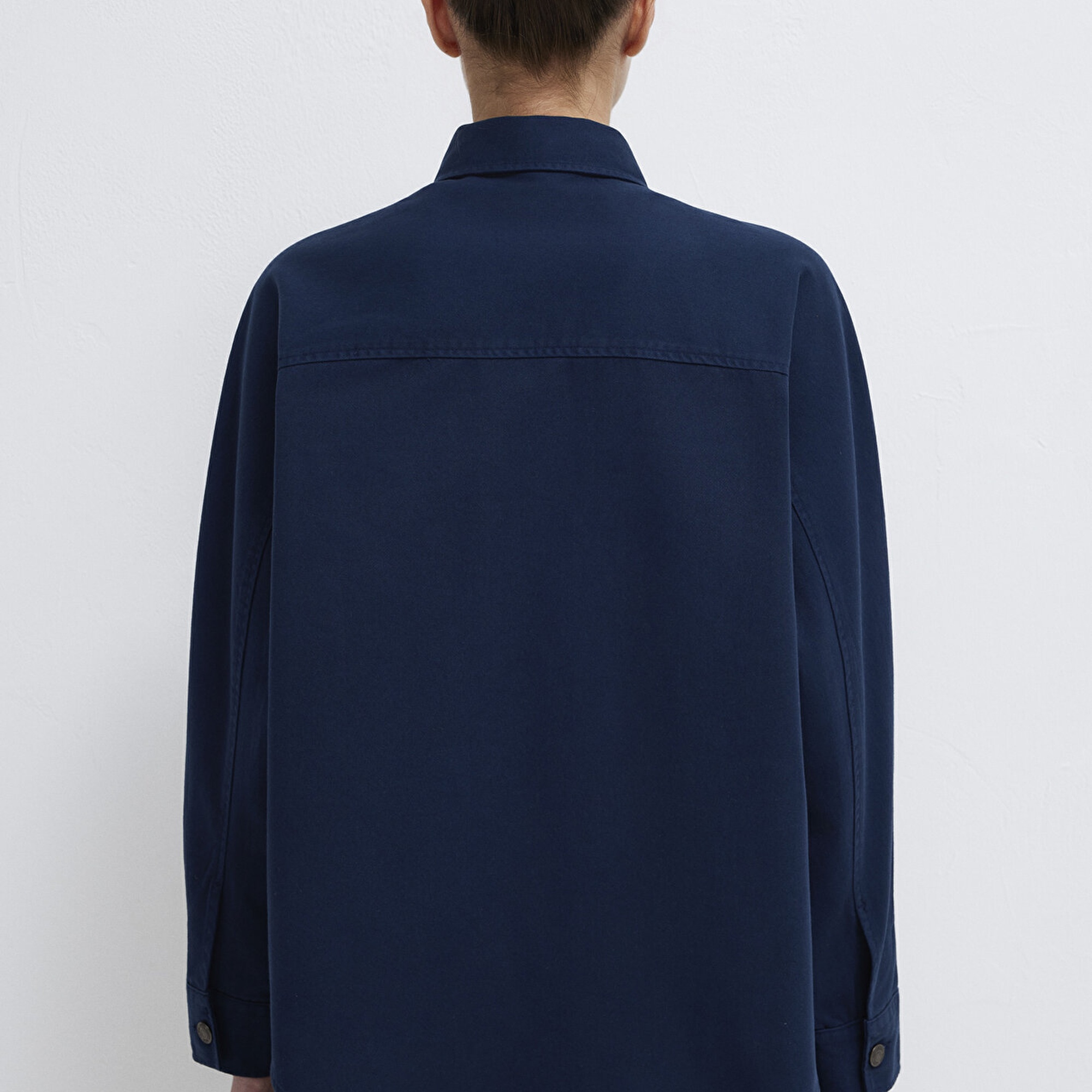 Mavi Lacivert Gömlek Oversize / Geniş Kesim 1211181-82318