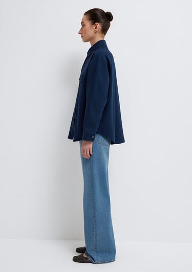  Mavi Lacivert Gömlek Oversize / Geniş Kesim 1211181-82318