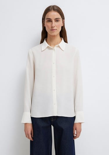  Mavi (TENCEL™) Liyosel Karışımlı Ekru Gömlek Regular Fit / Normal Kesim 1211374-70057