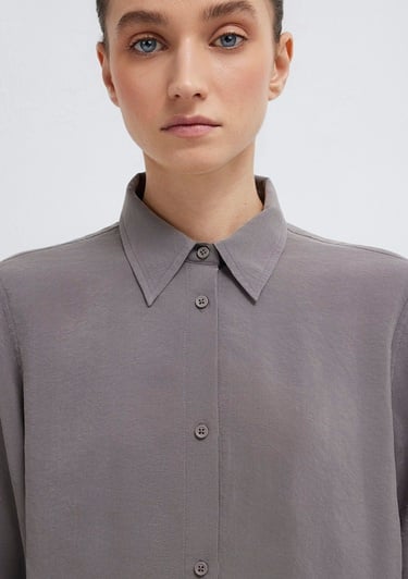  Mavi Antrasit (TENCEL™) Gömlek Regular Fit / Normal Kesim 1211374-90721