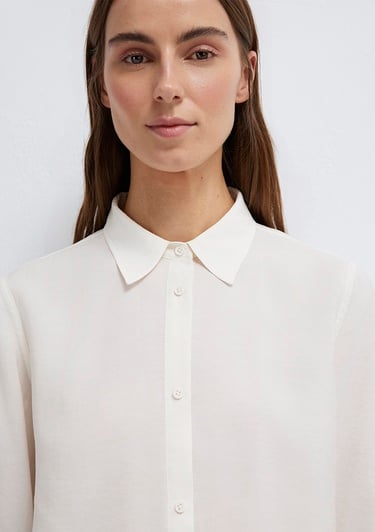  Mavi (TENCEL™) Liyosel Karışımlı Ekru Gömlek Regular Fit / Normal Kesim 1211374-70057