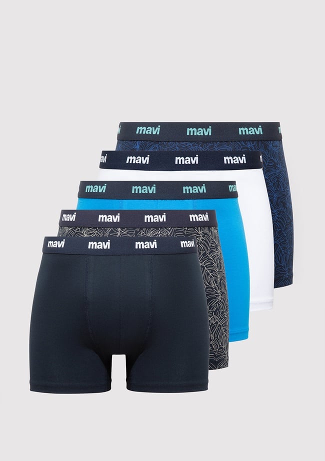  Mavi 5li Renkli Boxer 0912283-70490