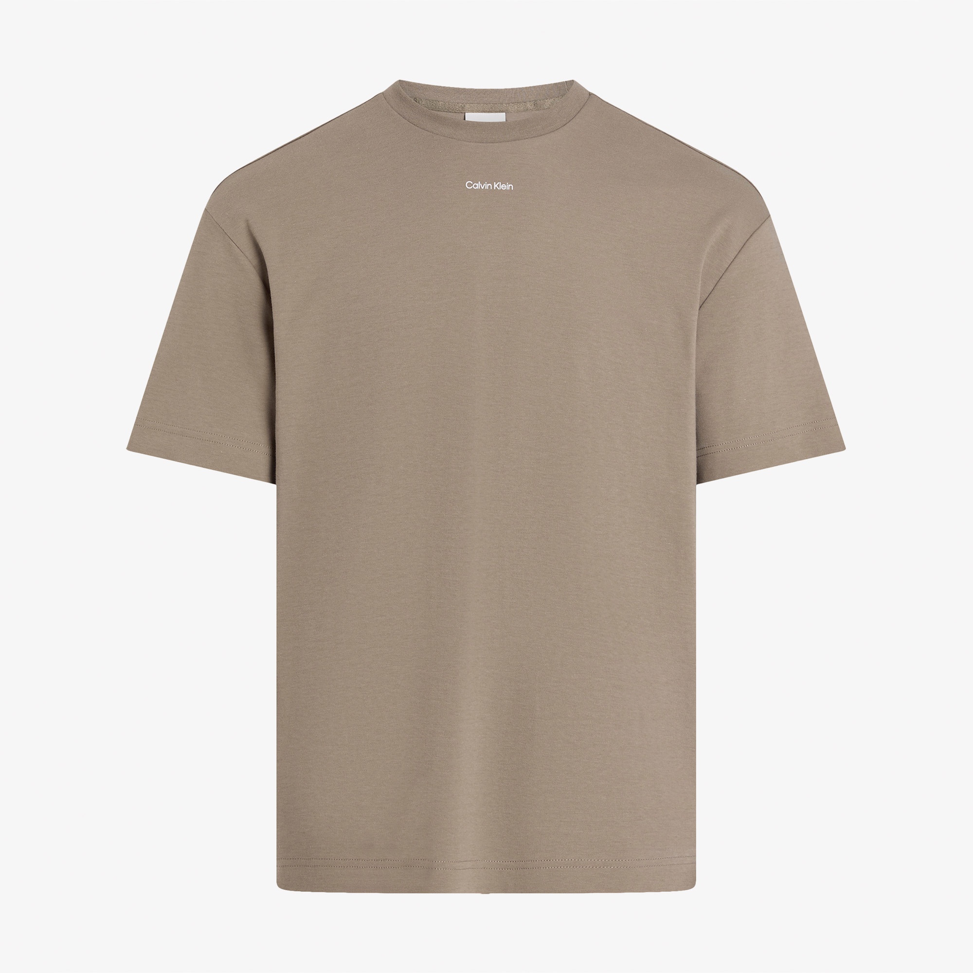 Calvin Klein Nano Logo İnterlo Erkek Kahverengi T-Shirt