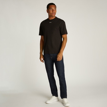  Calvin Klein Nano Logo İnterlo Erkek Siyah T-Shirt