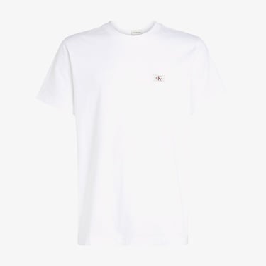  Calvin Klein Woven Label Regular Erkek Beyaz T-Shirt
