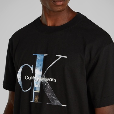  Calvin Klein Photo Monogram Erkek Siyah T-Shirt