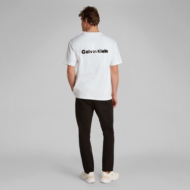  Calvin Klein Monologo Erkek Beyaz T-Shirt