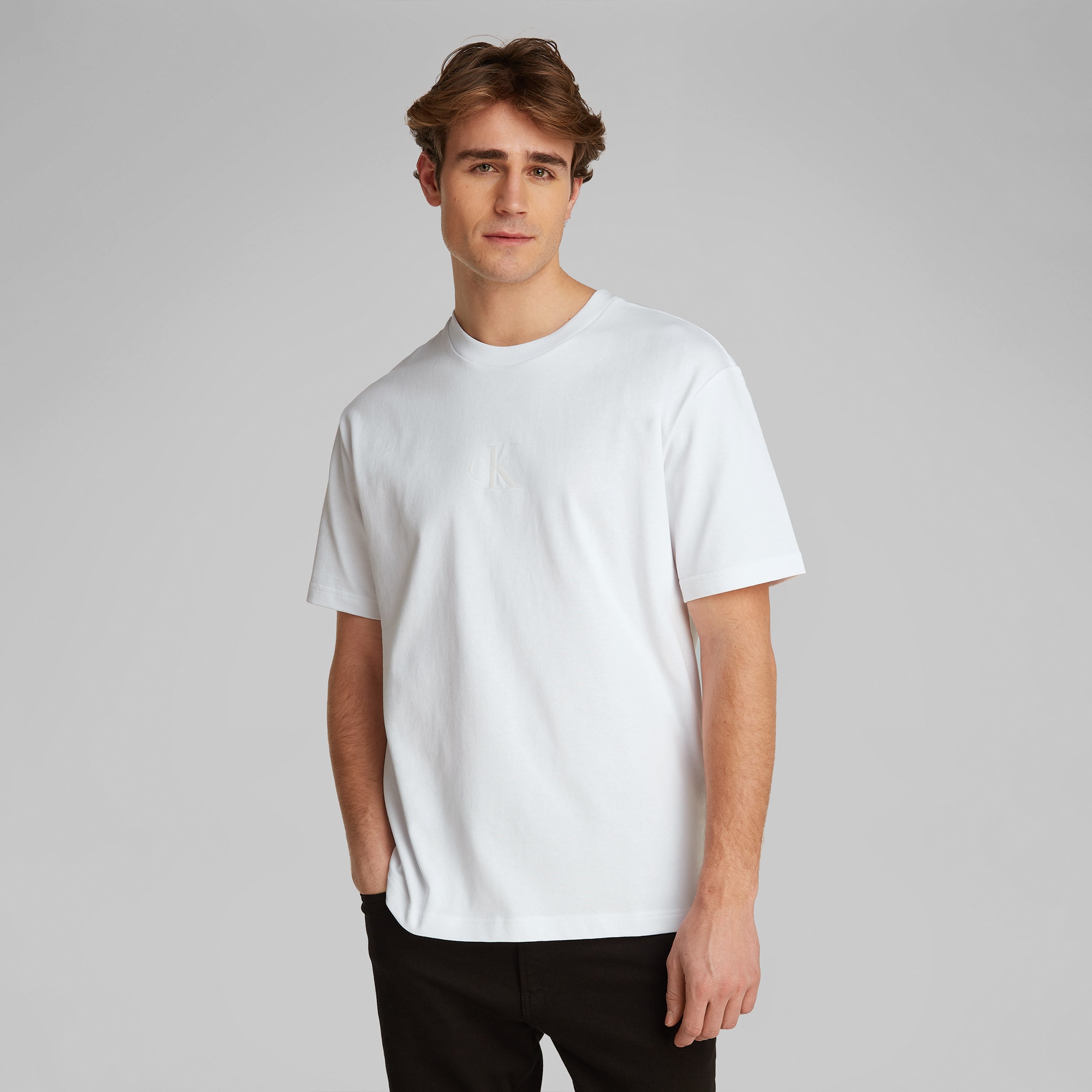 Calvin Klein Monologo Erkek Beyaz T-Shirt
