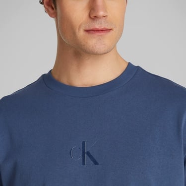  Calvin Klein Rel Liquid Monologo Erkek Mavi T-Shirt