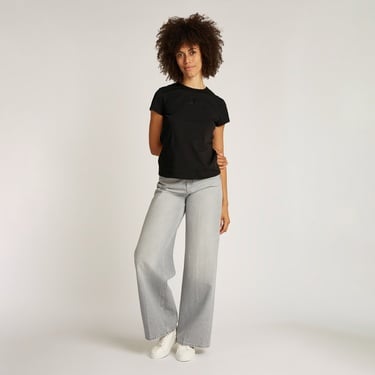  Calvin Klein Slim Kadın Siyah T-Shirt