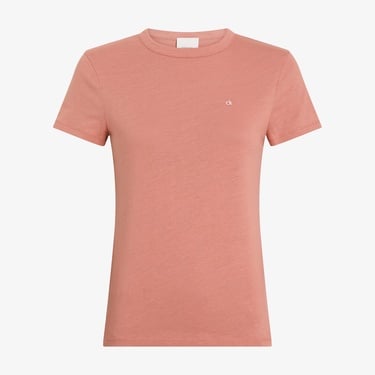  Calvin Klein Graphic Slim Kadın Pembe T-Shirt