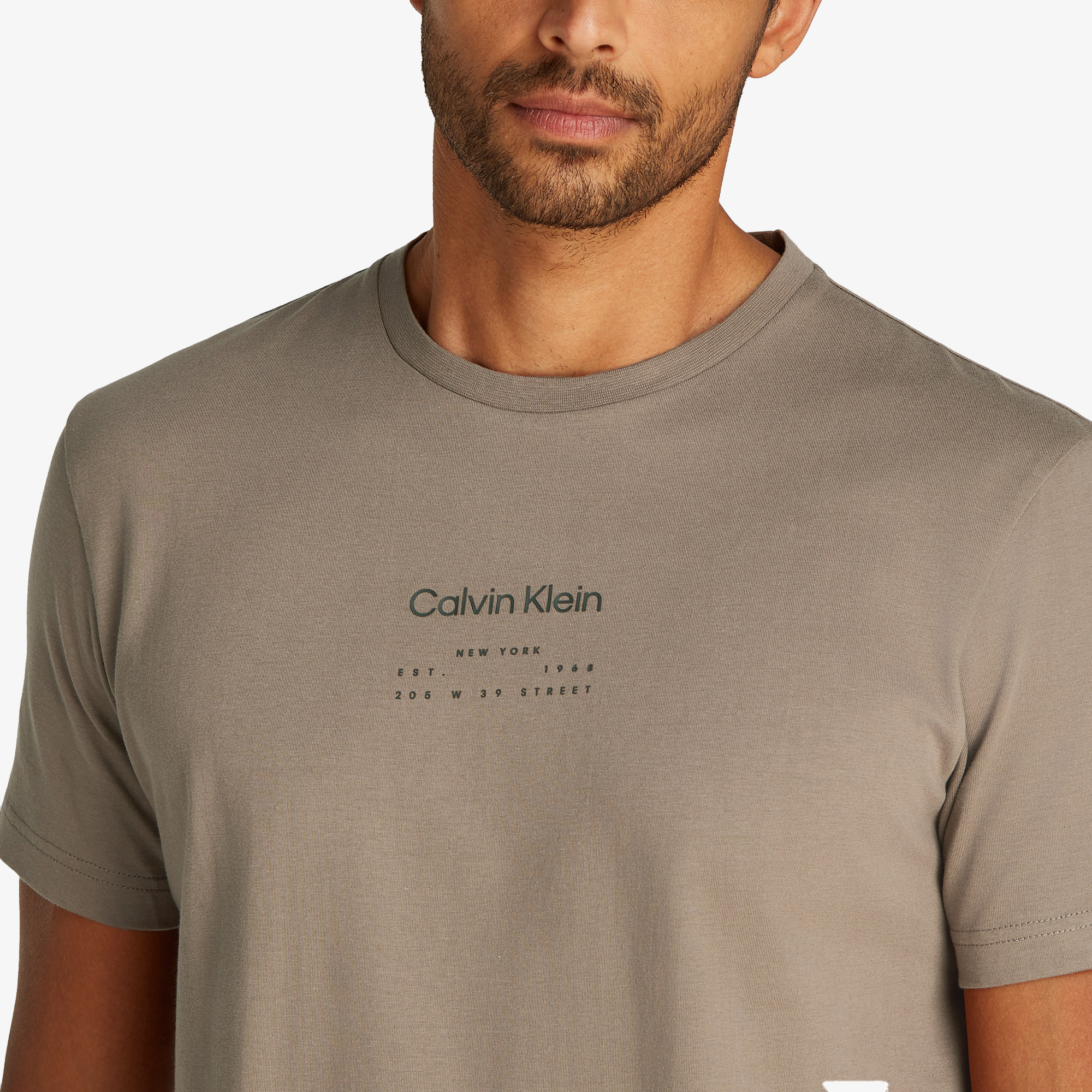 Calvin Klein Erkek Gri T-Shirt