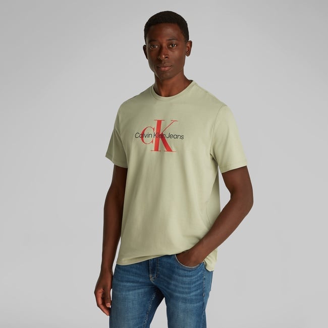  Calvin Klein Hero Monogram Erkek Yeşil T-Shirt