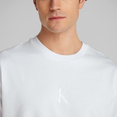  Calvin Klein Monologo Erkek Beyaz T-Shirt