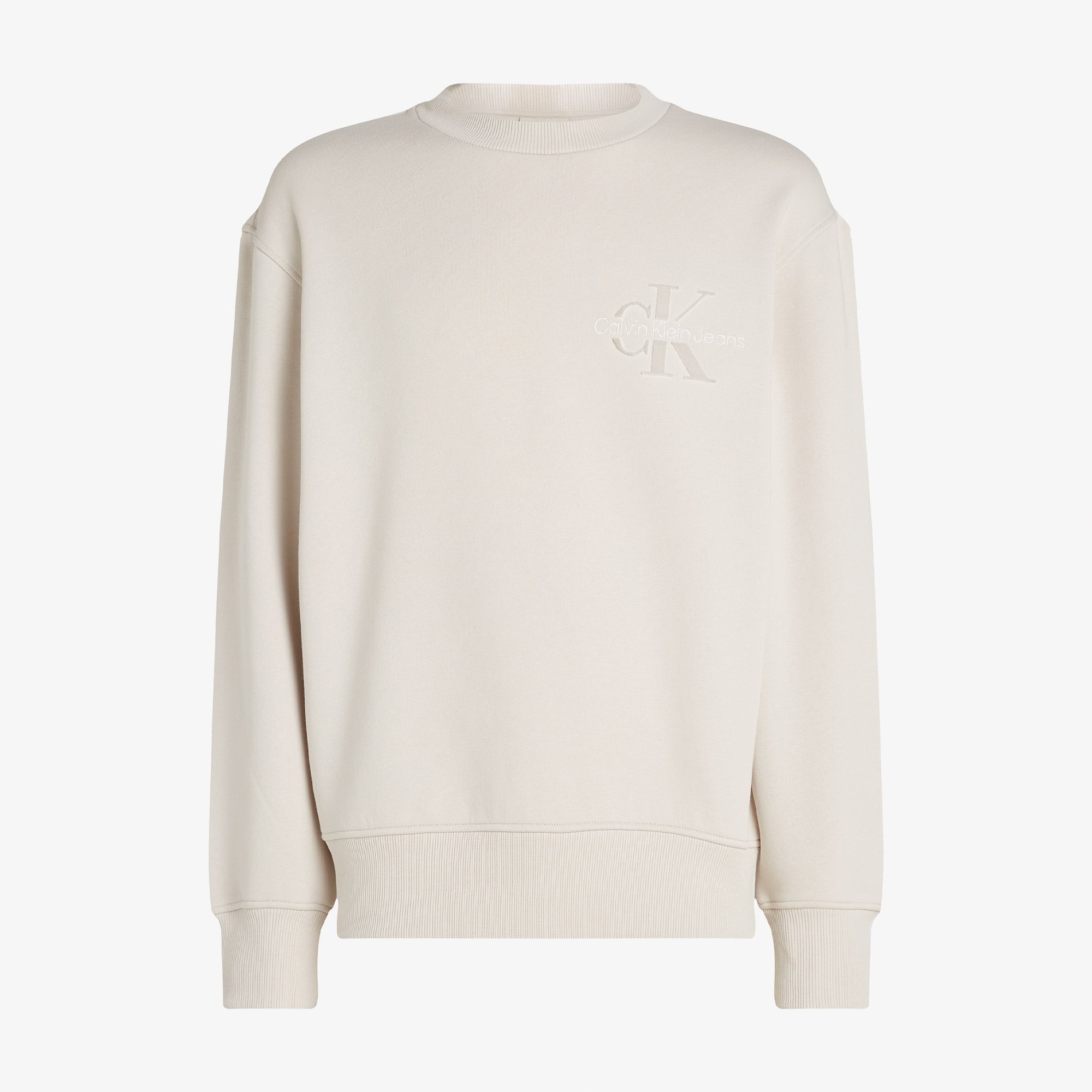 Calvin Klein Monologo Erkek Bej Sweatshirt