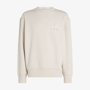  Calvin Klein Monologo Erkek Bej Sweatshirt