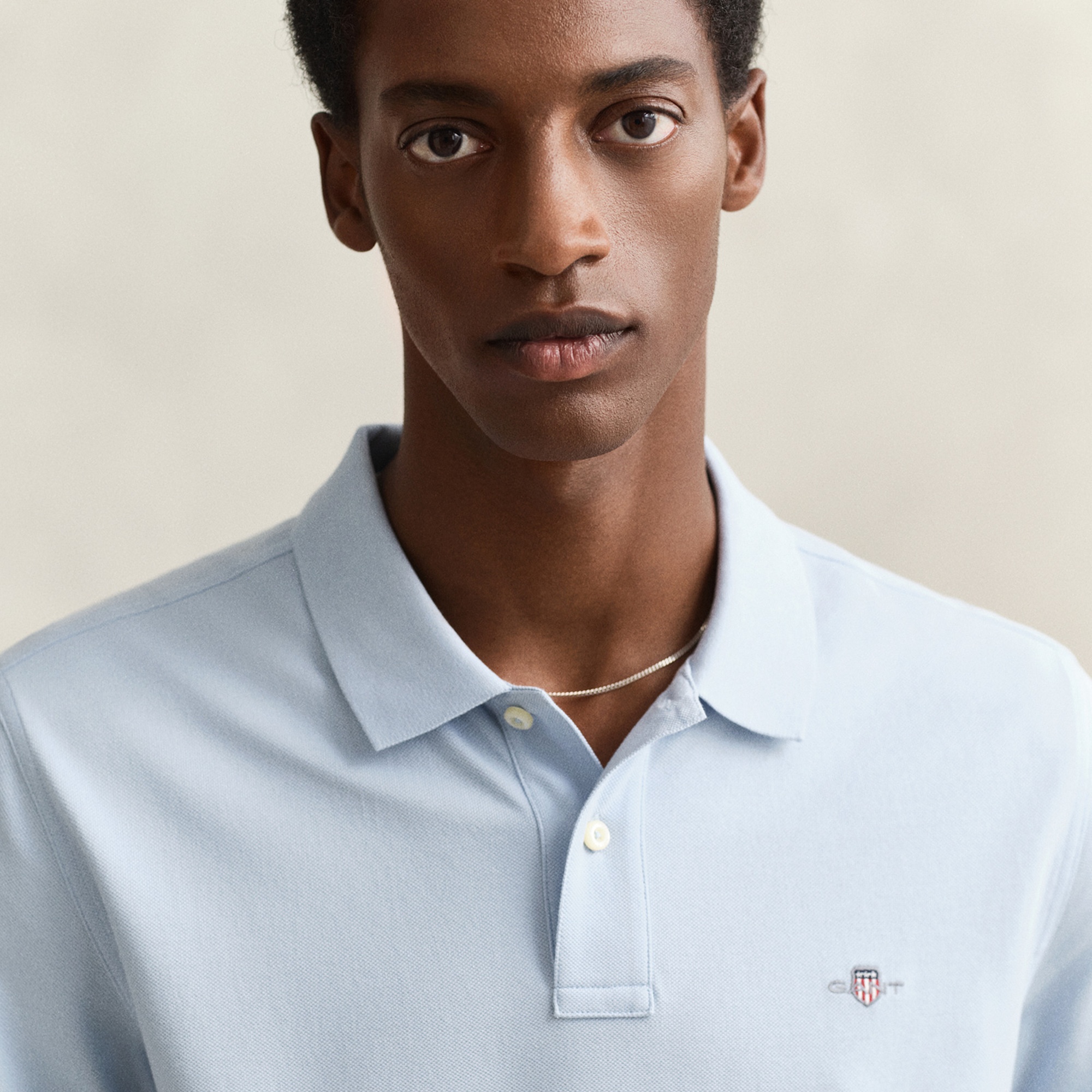 GANT Erkek Mavi Regular Fit Düğmeli Polo Yaka T-Shirt