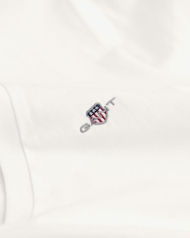  GANT Kadın Beyaz V Yaka Regular Fit T-Shirt