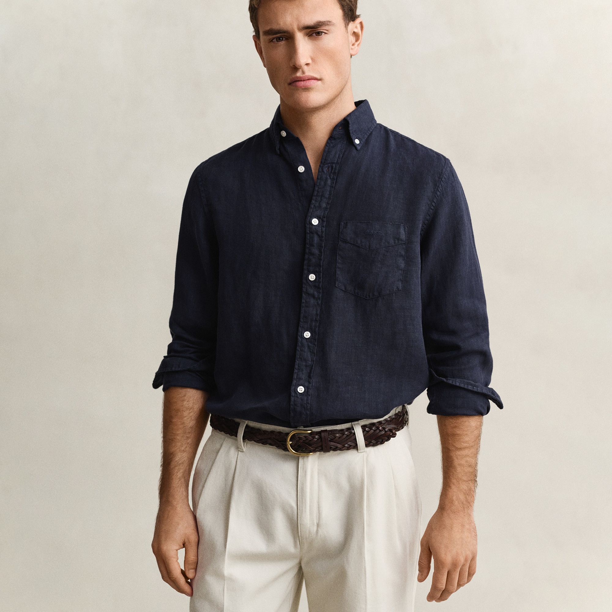 GANT Erkek Lacivert Regular Fit Gömlek