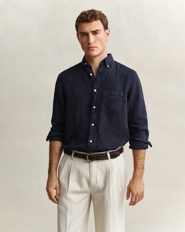  GANT Erkek Mavi Regular Fit Gömlek