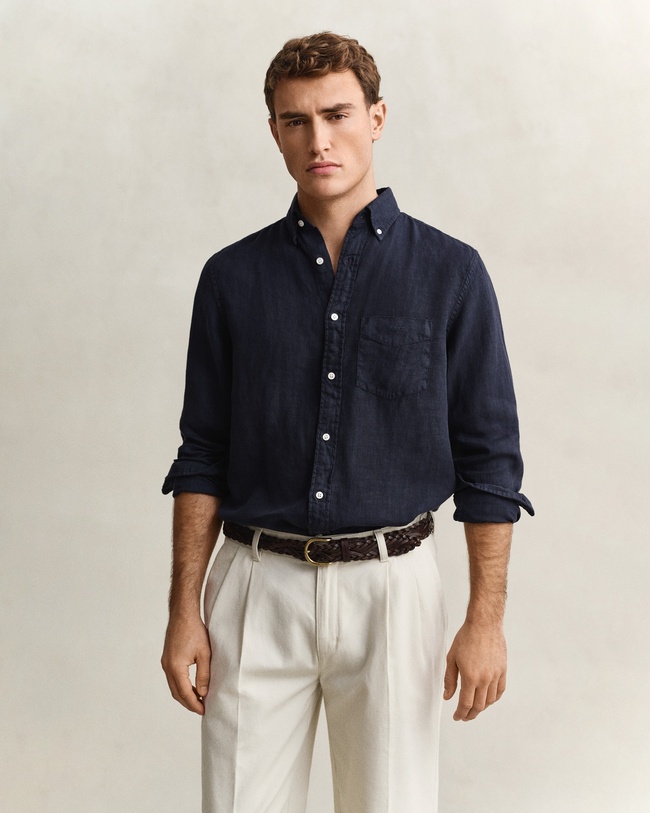  GANT Erkek Mavi Regular Fit Gömlek