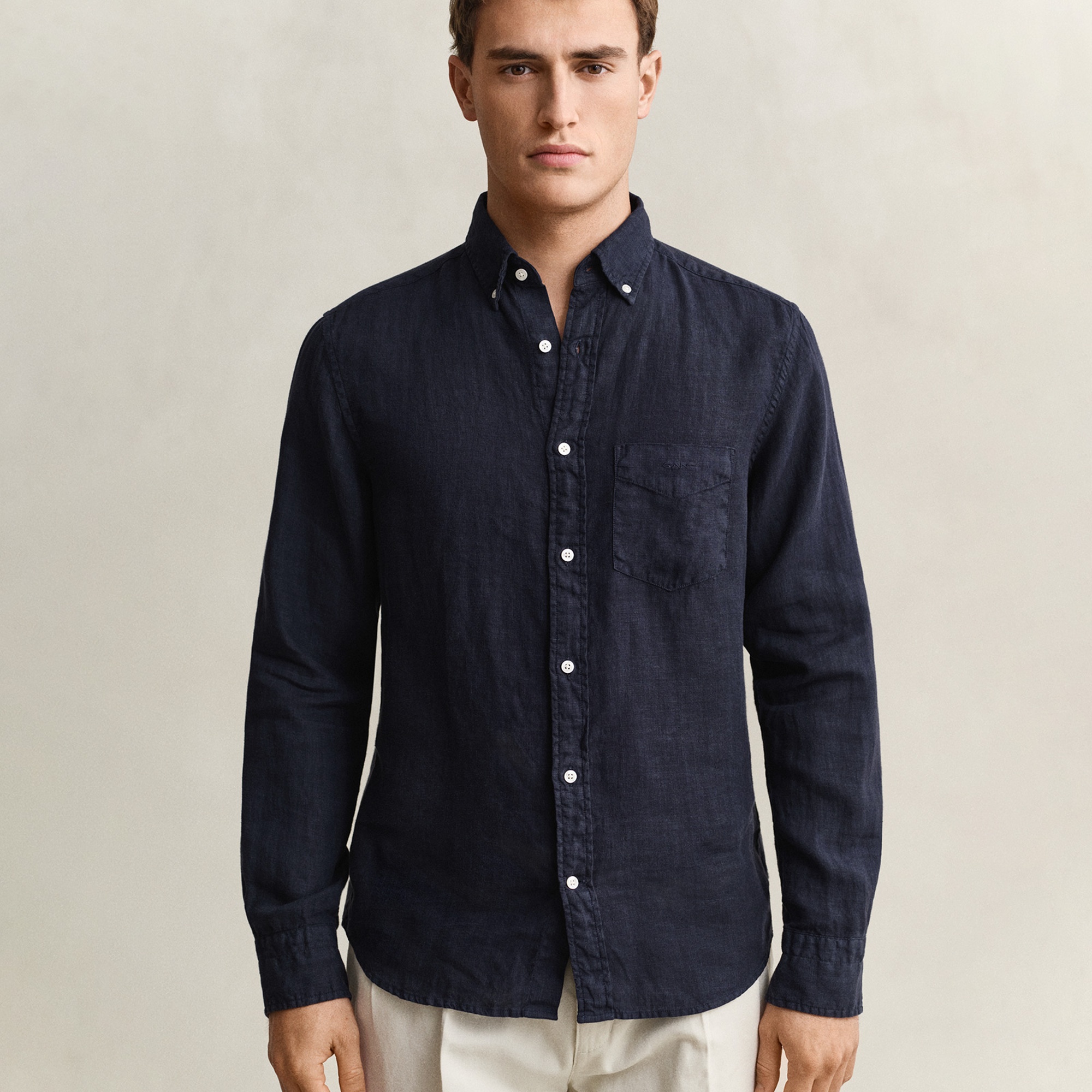 GANT Erkek Lacivert Regular Fit Gömlek