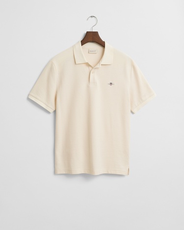  GANT Erkek Krem Regular Fit Düğmeli Yaka Polo T-Shirt