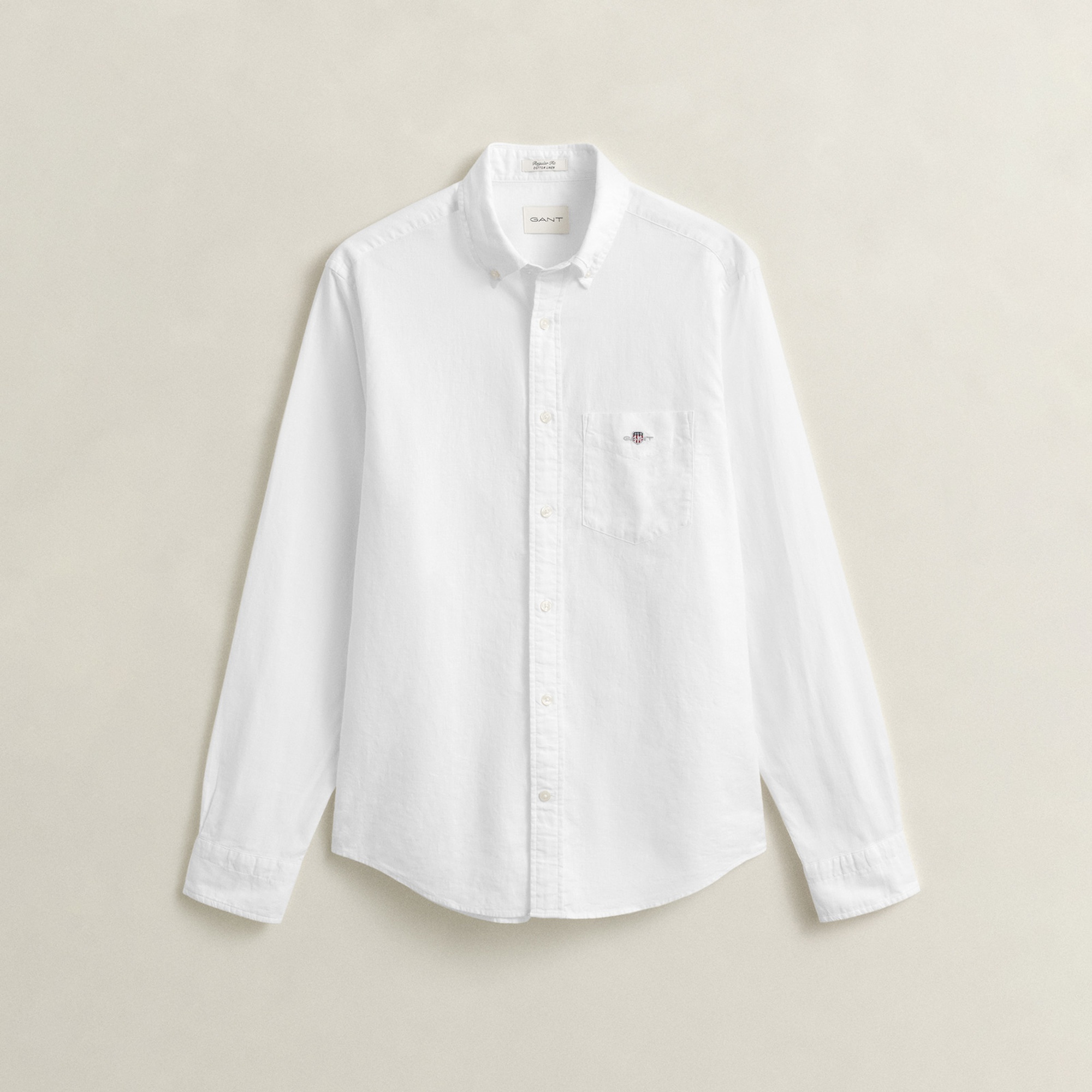 GANT Erkek Beyaz Regular Fit Logolu Gömlek