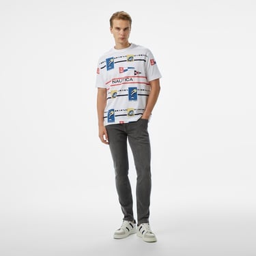  Nautica Erkek Gri Slim Fit Pantolon