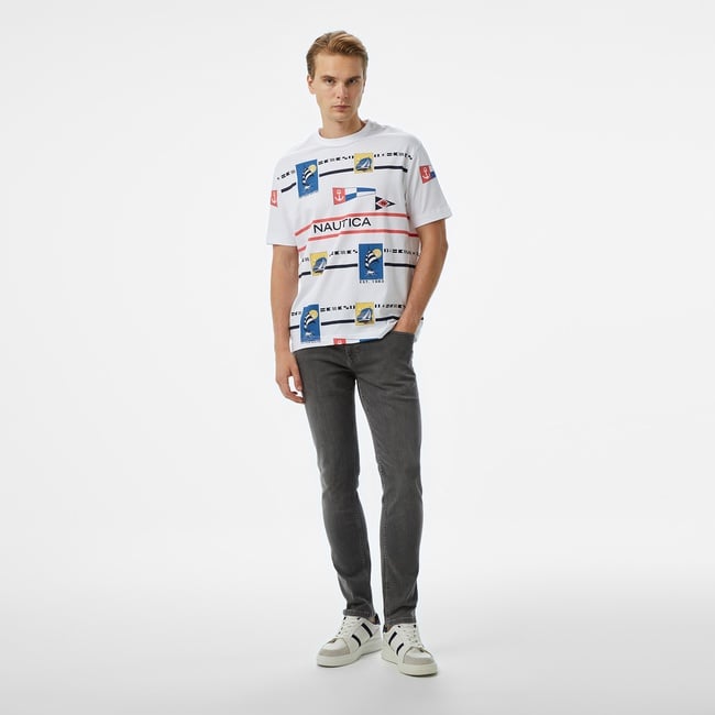  Nautica Erkek Gri Slim Fit Pantolon