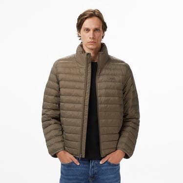  Calvin Klein Nylon Channeled Puffer Erkek Haki Mont