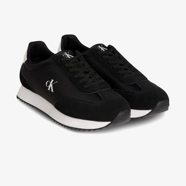  Calvin Klein Retro Runner Lace Up Erkek Siyah Sneaker