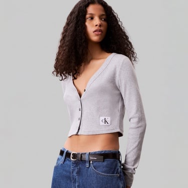  Calvin Klein Woven Label Kadın Gri Triko