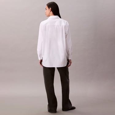  Calvin Klein Poplin Relaxed Kadın Beyaz Gömlek