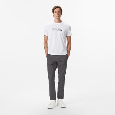  Calvin Klein Outline Tape Graphic Erkek Beyaz T-Shirt