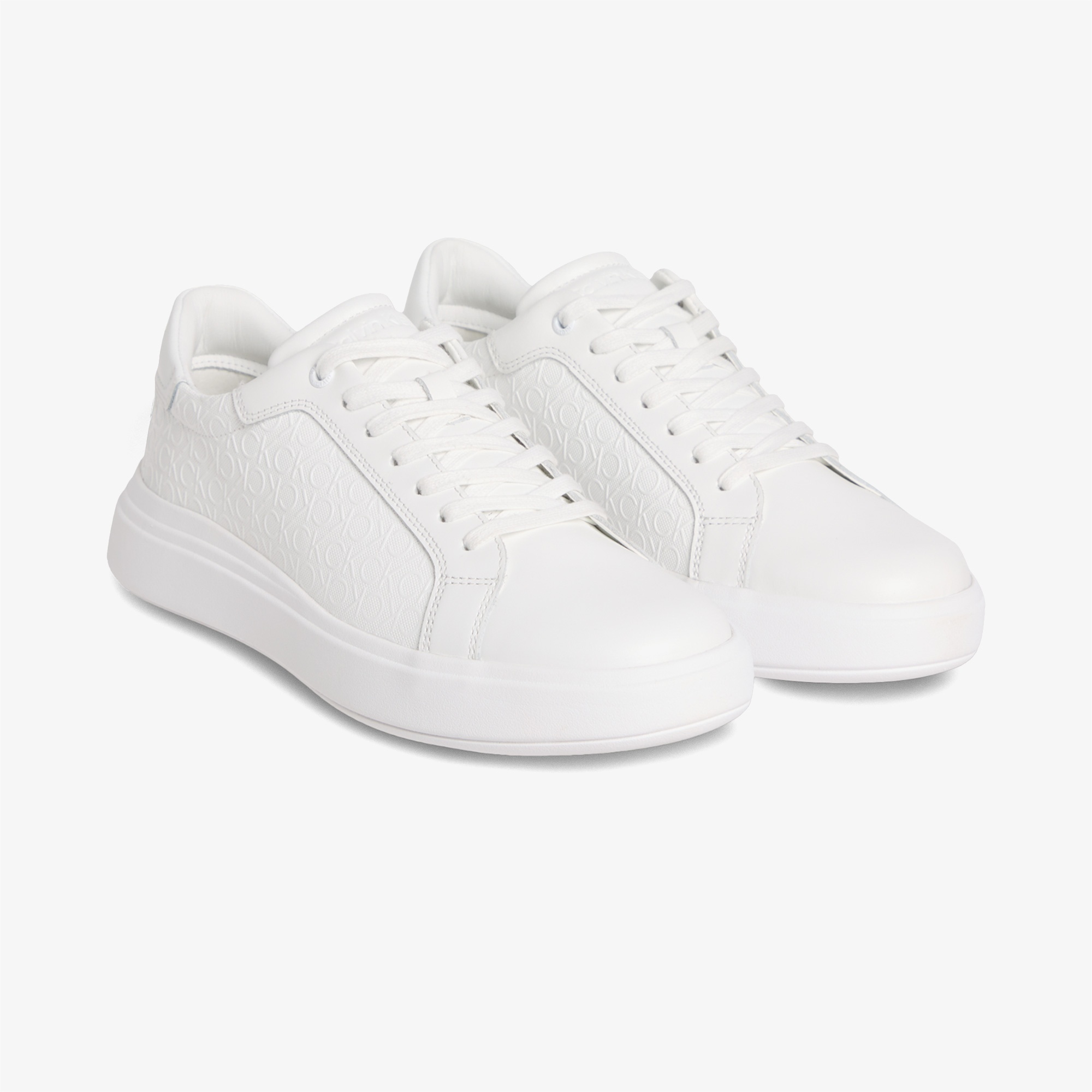 Calvin Klein Chunky Low Top Lace Up Mono Erkek Beyaz Sneaker