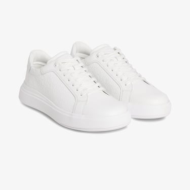  Calvin Klein Chunky Low Top Lace Up Mono Erkek Beyaz Sneaker