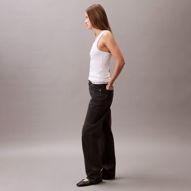  Calvin Klein Solid Tank Kadın Beyaz T-Shirt