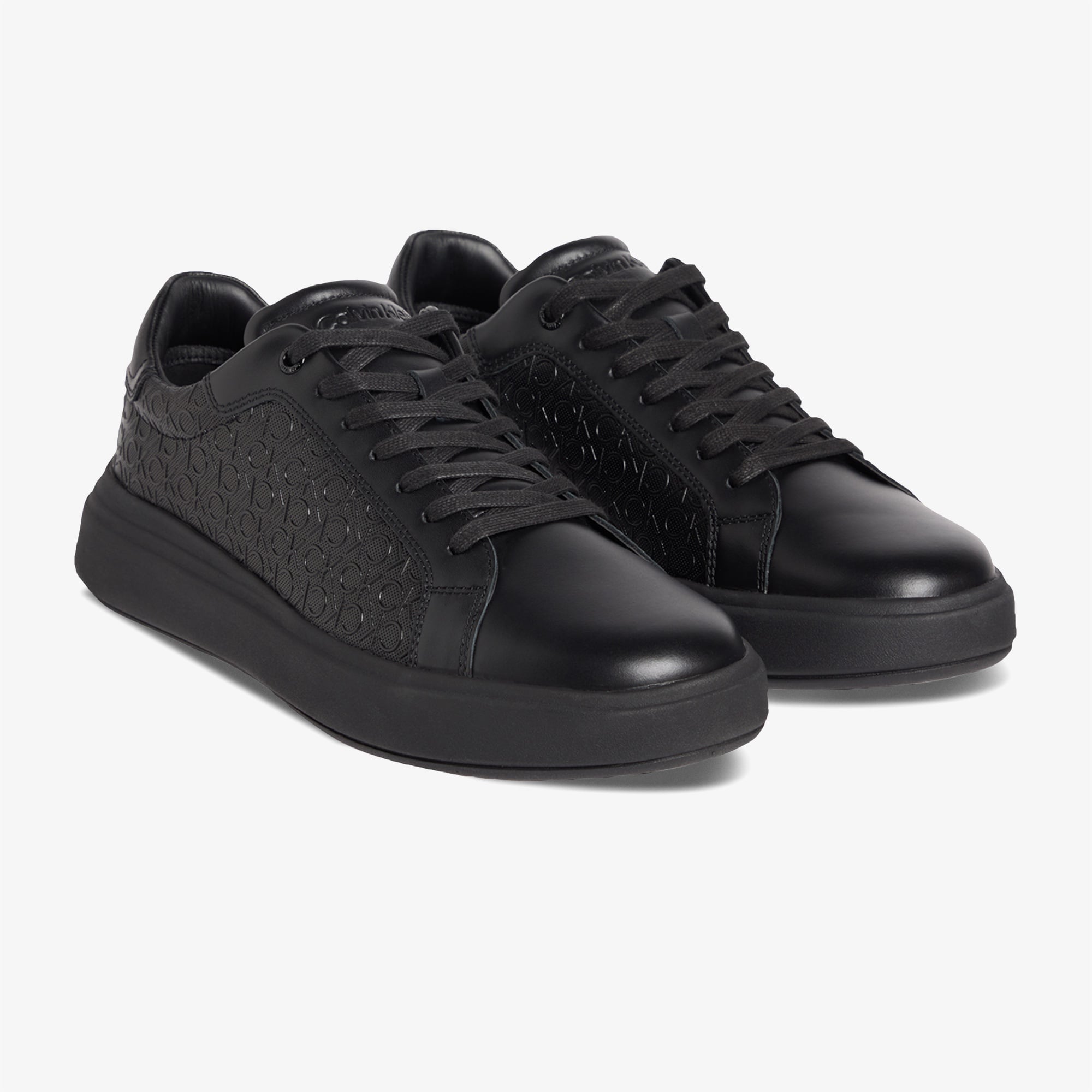 Calvin Klein Chunky Low Top Lace Up Mono Erkek Siyah Sneaker