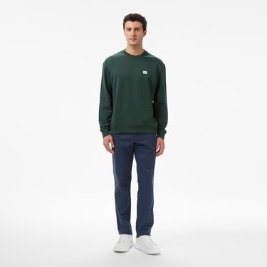  Calvin Klein Terry Badge Erkek Yeşil Sweatshirt