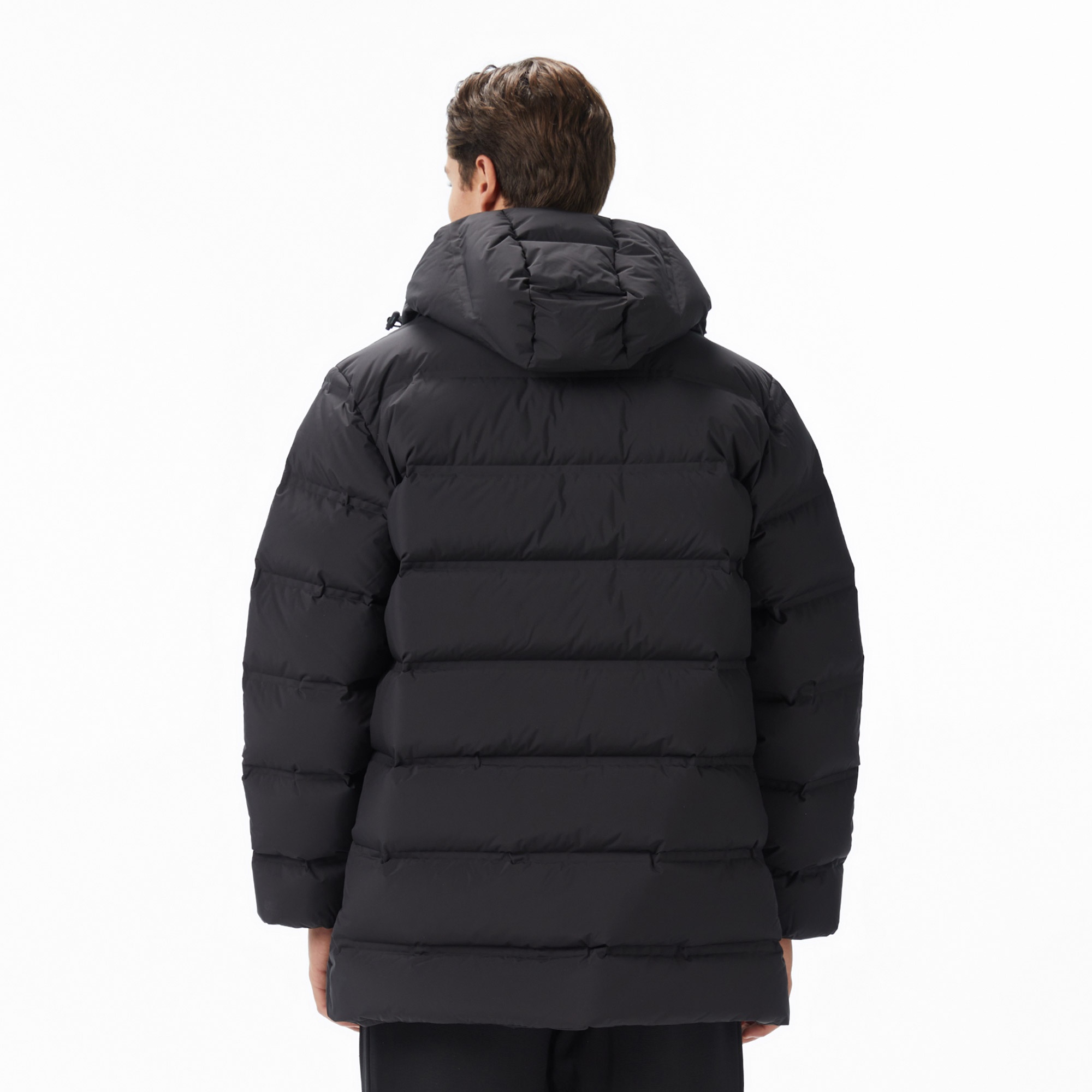 Calvin Klein Bonded Long Hooded Erkek Siyah Puffer Mont