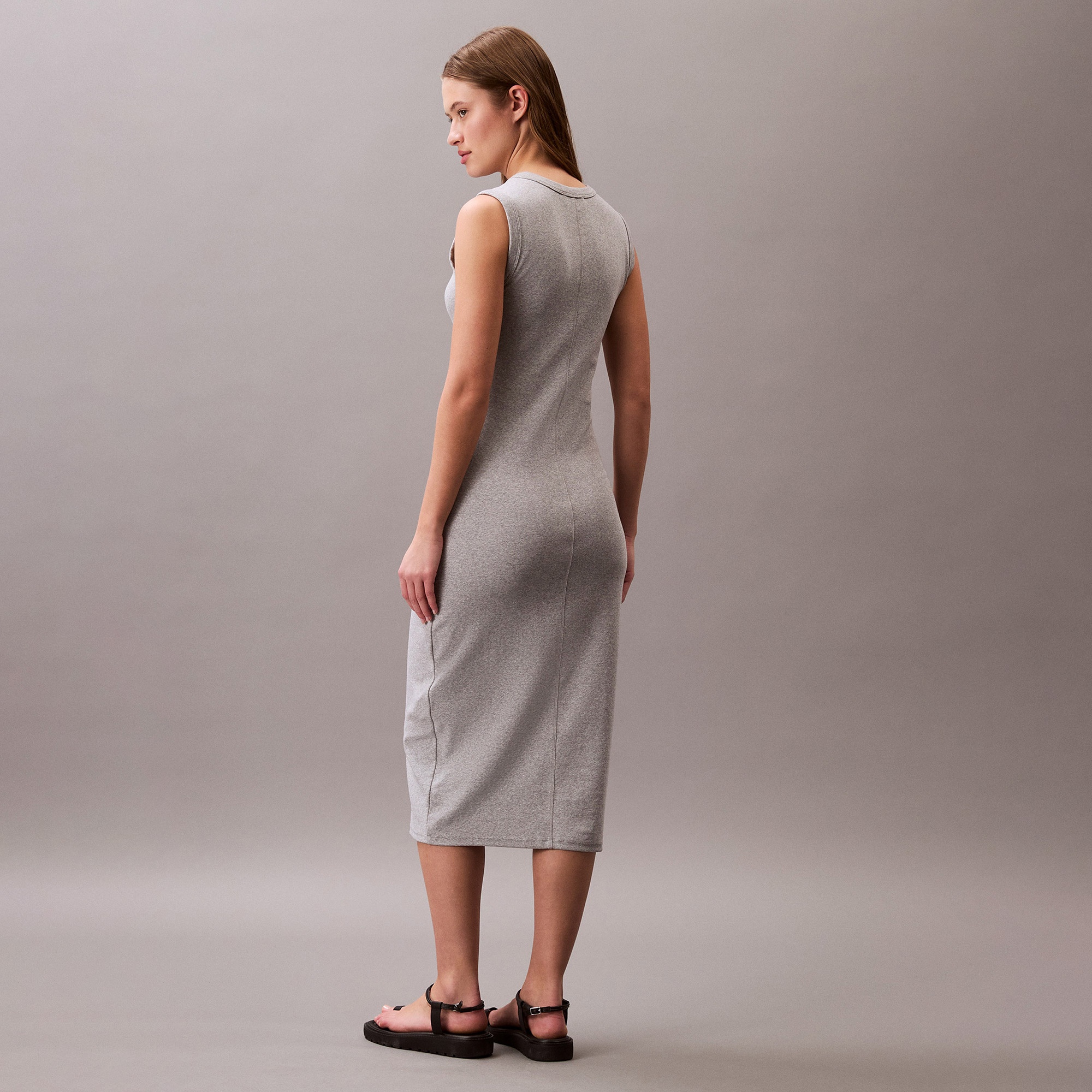 Calvin Klein Contour Kadın Gri Elbise