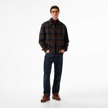  Calvin Klein Wool Flannel Erkek Kahverengi Ceket