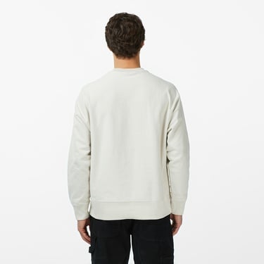  Calvin Klein Premium Terry Monogram Erkek Beyaz Sweatshirt
