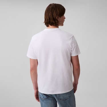  Calvin Klein Deboss Mono Graphic Erkek Beyaz T-Shirt