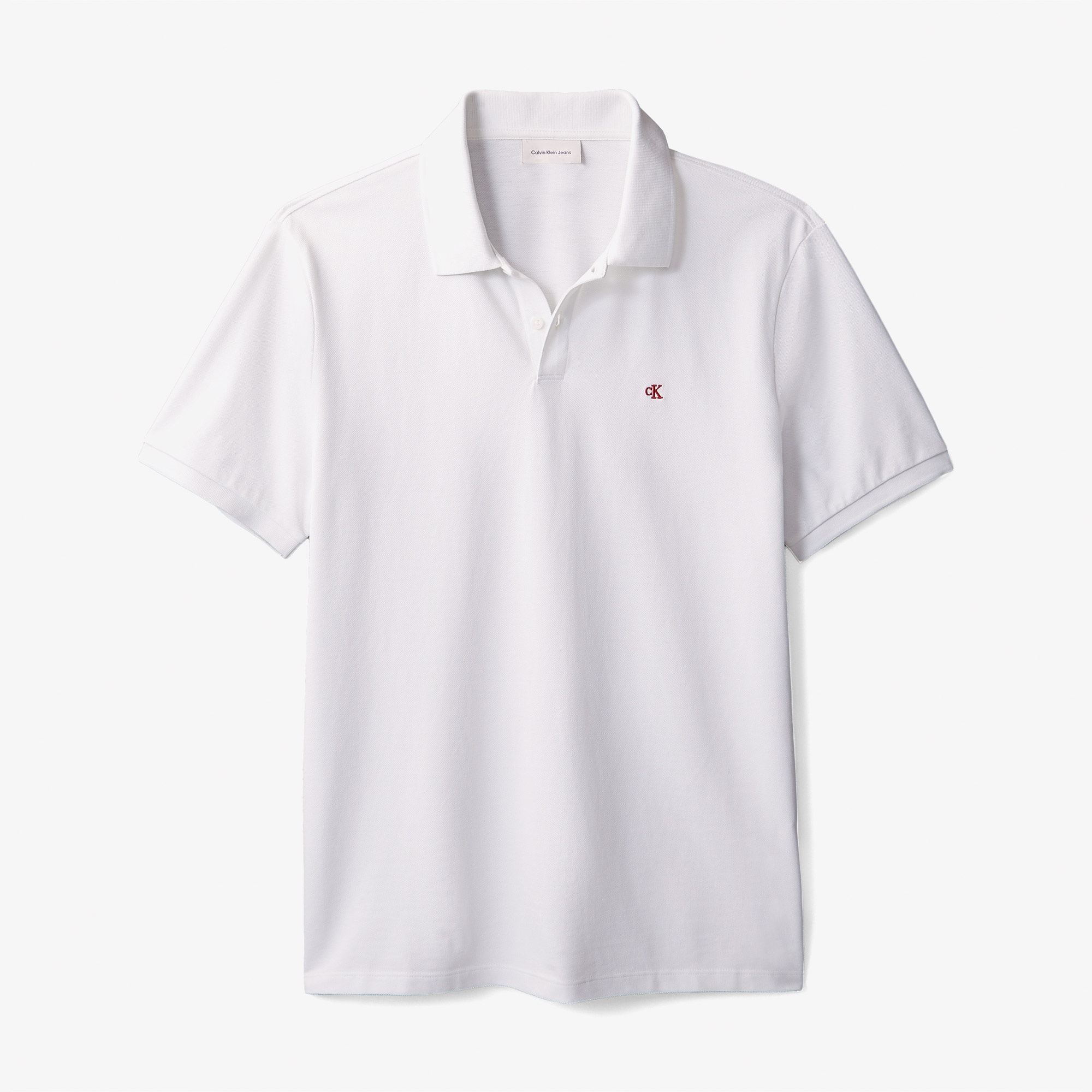 Calvin Klein Casual Pique Classic Erkek Beyaz Polo