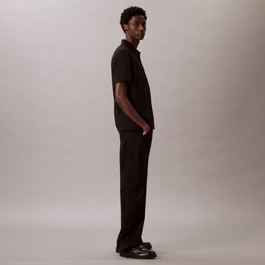  Calvin Klein Stripe Jacquard Erkek Siyah Polo