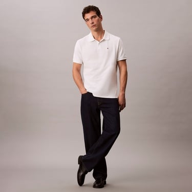  Calvin Klein Casual Pique Classic Erkek Beyaz Polo