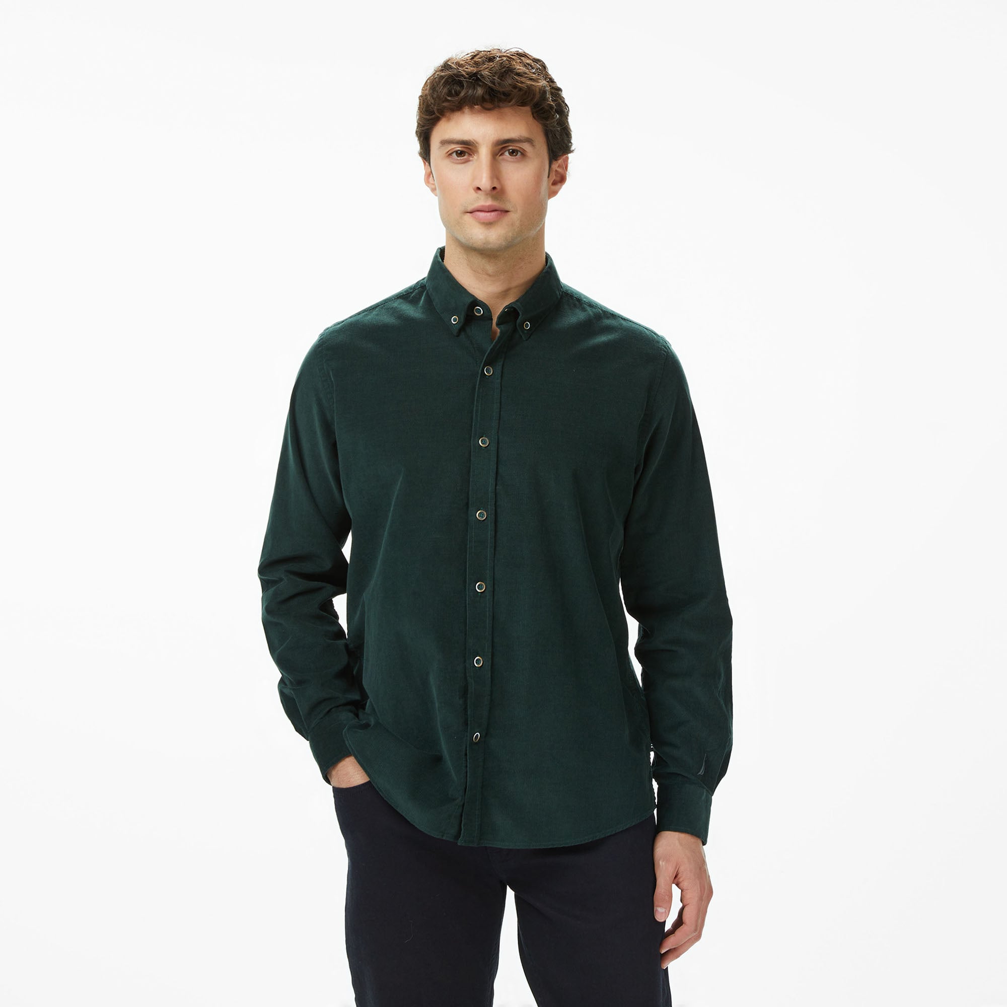  Nautica Erkek Yeşil Classic Fit Gömlek